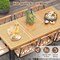 9-Piece Outdoor Dining Set with 8 Cushioned Armchairs & Acacia Wood Table